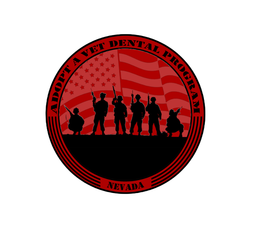 Adopt a Vet Dental Program Nevada Soldier Logo Black and Red